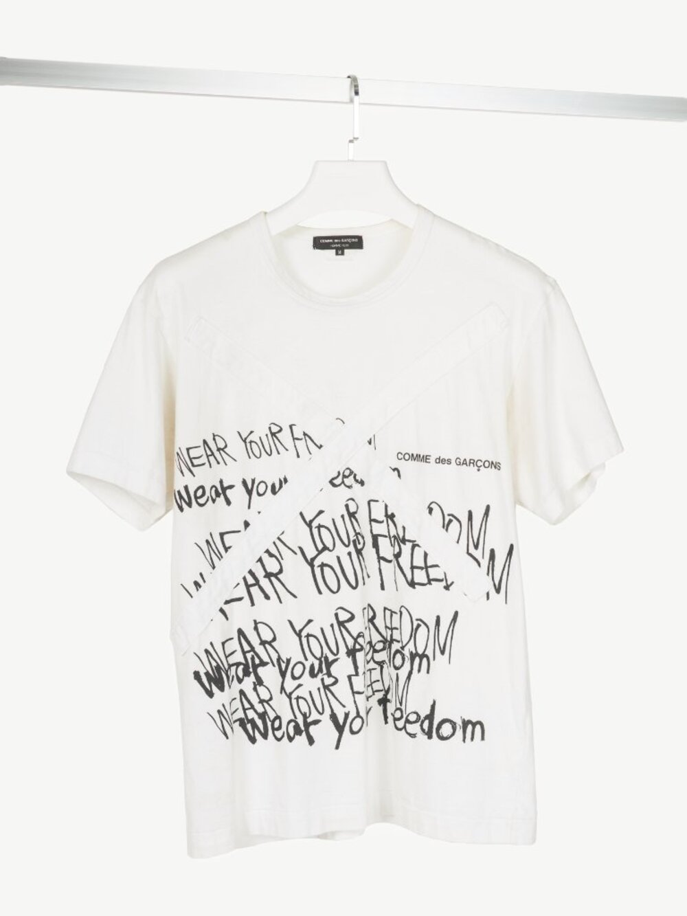 Comme des Garcons Homme Plus White Cotton Graphic T-Shirt